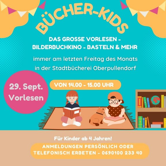 Plakat mit Termin und Kindern