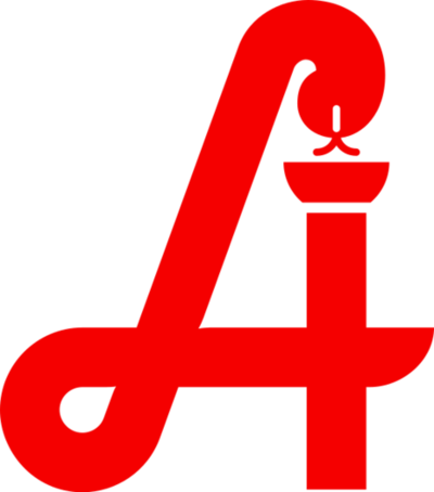 piros gyógyszertári szimbólum Aesculapian kígyó
