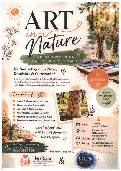 buntes Plakat mit Termin und Details