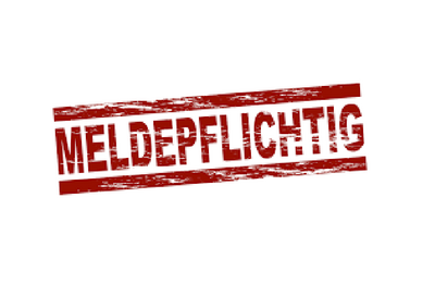 roter Stempel "Meldepflichtig"