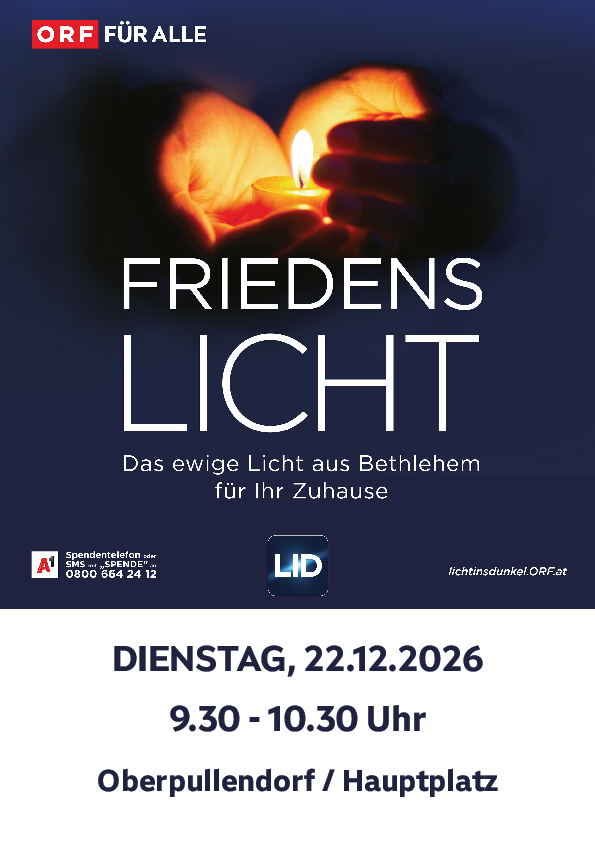 Plakat mit Termin und Details, Abbildung Kerzenlicht
