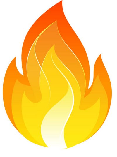 gelb-orange Flamme