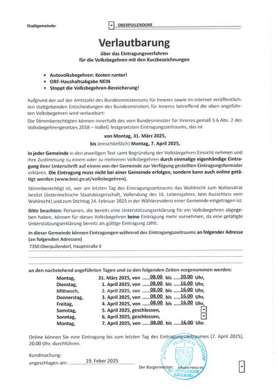 Plakat mit Terminen und Themen