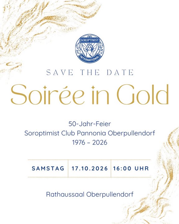 Plakat mit Termin, Details und Logo blau