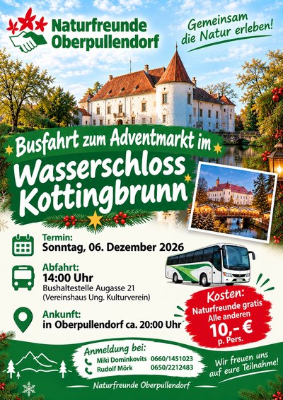 Plakat mit Termin und Details mit Abbildung Schloss