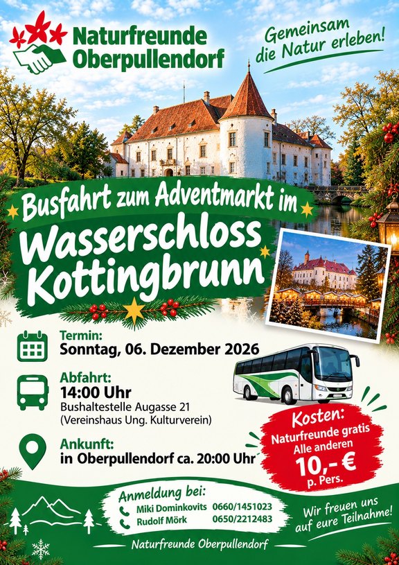 Plakat mit Termin und Details mit Abbildung Schloss