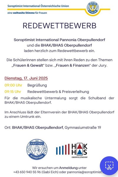 Plakat mit Termin und Details
