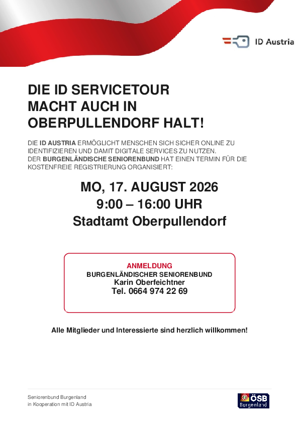 Plakat mit Termin und Details