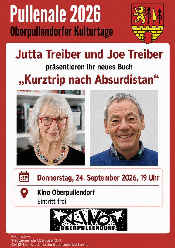 Plakat mit Termin und Details mit rotem Rahmen
