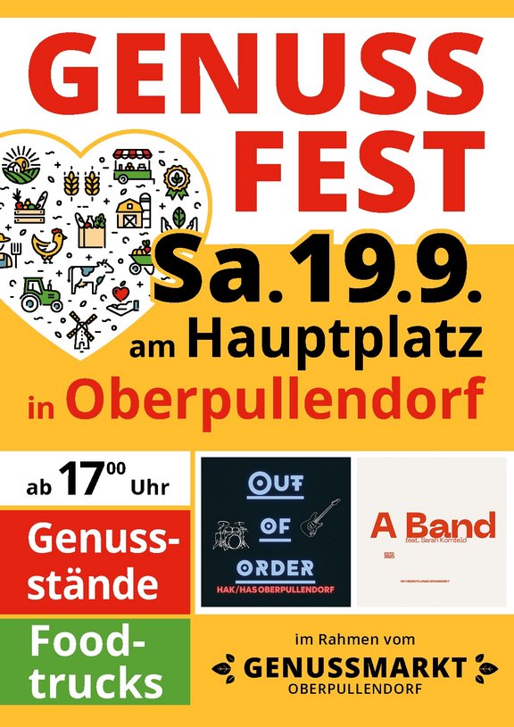 gelbes Plakat mit Termin und Details