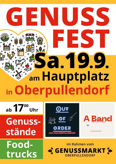 gelbes Plakat mit Termin und Details