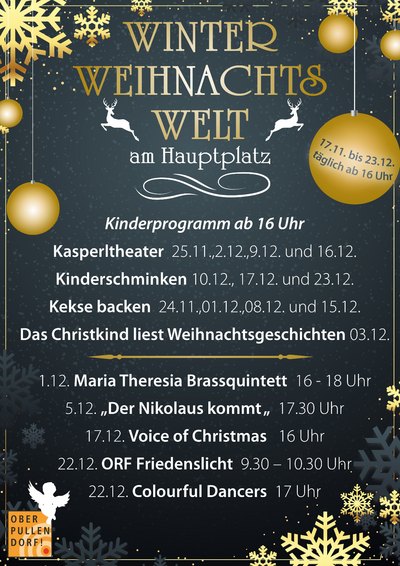 Plakat mit Terminen