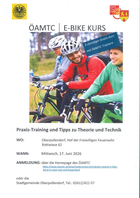 Plakat mit Termin und Details, Abbildung Radfahrer