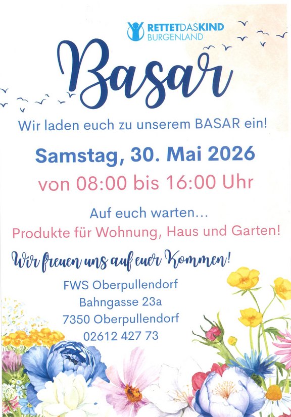 Plakat mit Termin und Details, Abbildung Blumen