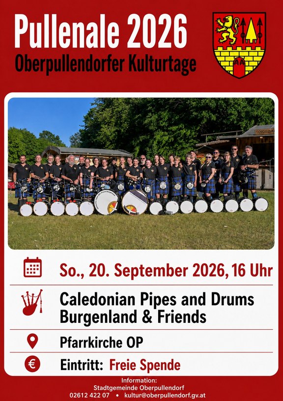 Plakat mit Termin und Details mit rotem Rahmen