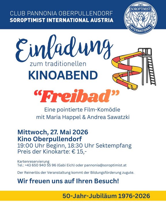 gelb/blaues Plakat mit Termin und Details