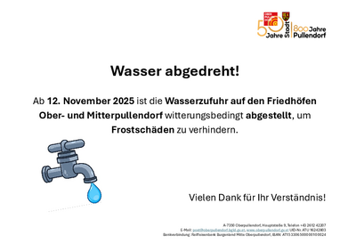 [Translate to Ungarisch:] Plakat mit Info und Wasserhahn-Motiv