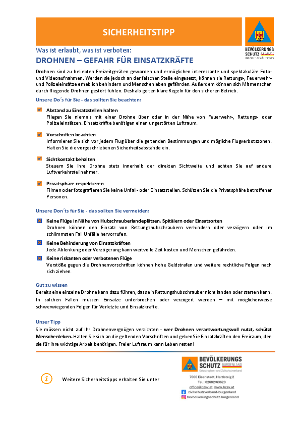 Plakat mit Informationen