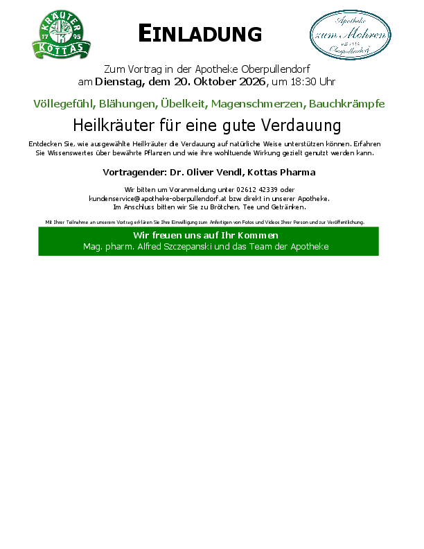 Plakat mit Termin und Details
