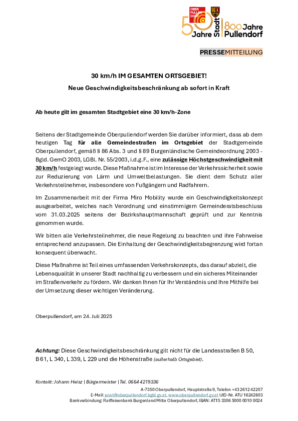 Plakat mit Information