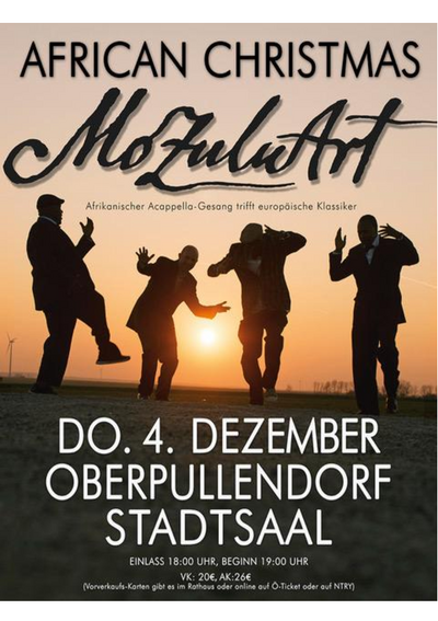 Plakat mit Termin, Details, tanzende Männersilhouetten