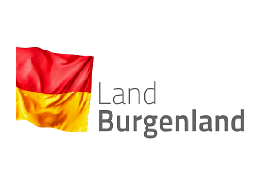 rot+goldene Fahne+Schriftzug Land Burgenland rot+goldene Fahne+Schriftzug Land Burgenland