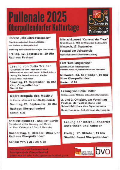 Programmpunkte mit Terminen