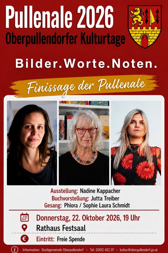 Plakat mit Termin und Details mit rotem Rahmen