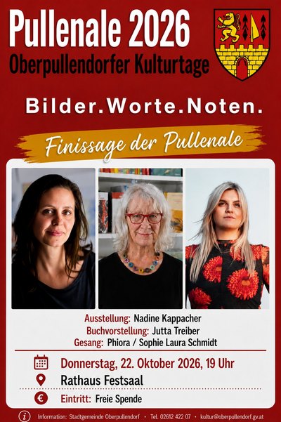 Plakat mit Termin und Details mit rotem Rahmen