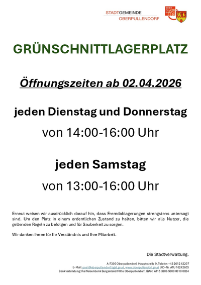 Plakat mit Daten