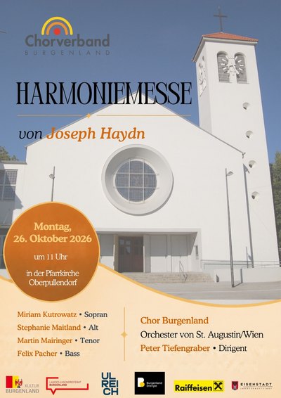Plakat im Hintergrund Pfarrkirche OP, Termin und Details