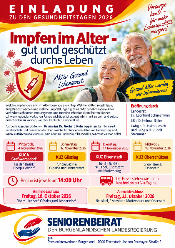 Plakat mit Termine und Details