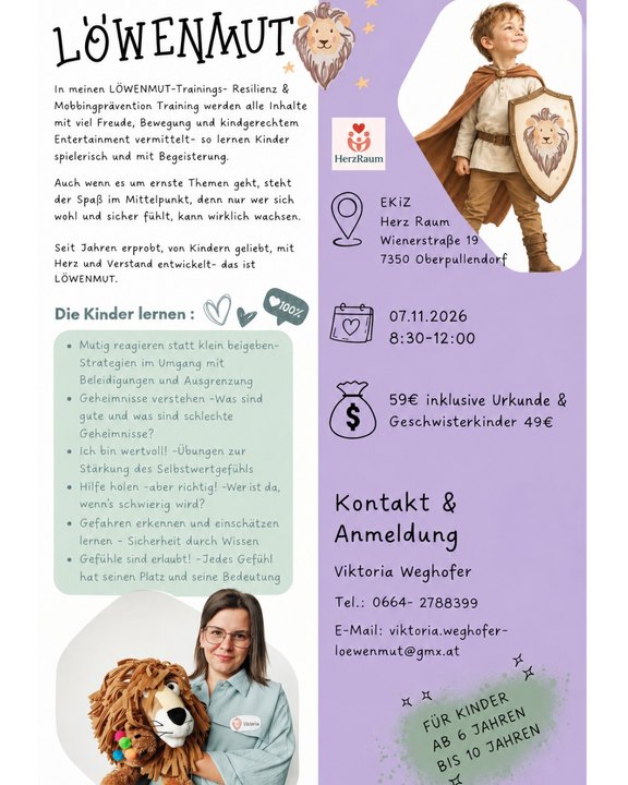Plakat hellgrün-flieder mit Termin und Details